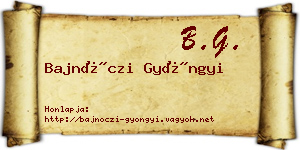Bajnóczi Gyöngyi névjegykártya
