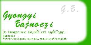 gyongyi bajnoczi business card